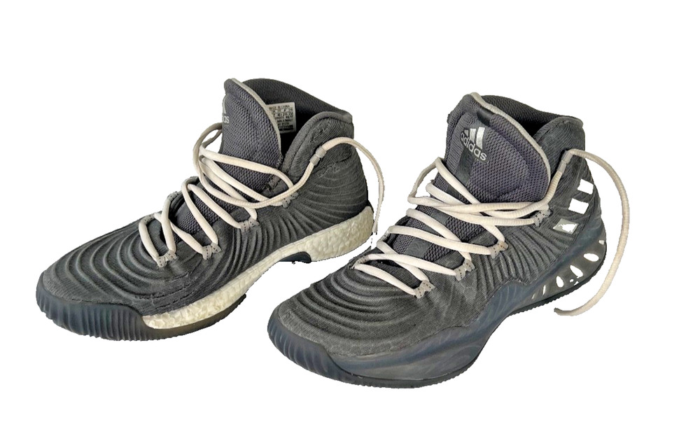 Adidas Boost Basketball Shoes Mens 7.5 Gray Athletic Sneakers